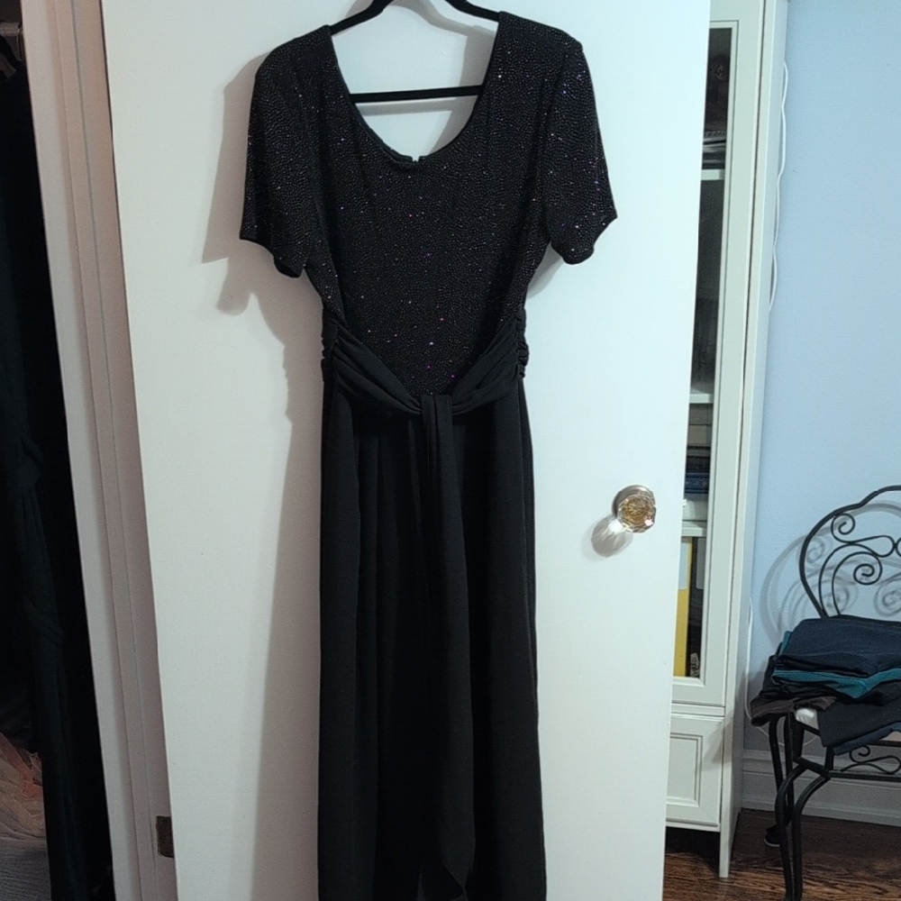 Elegant Black Evening Pant Suit One Piece